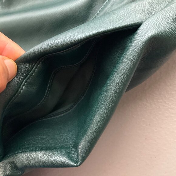 Ann Taylor Sz Medium Pants Emerald Green Faux Leather Pull-On - Picture 11 of 15